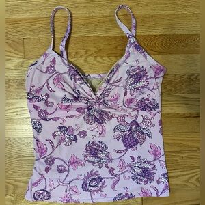 Lands End Women Tankini underwire Swim Top size 12
